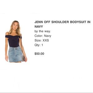 By the way navy bodysuit